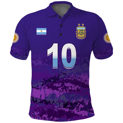 (Custom Text and Number) Argentina Football Polo Shirt Go Champions La Albiceleste