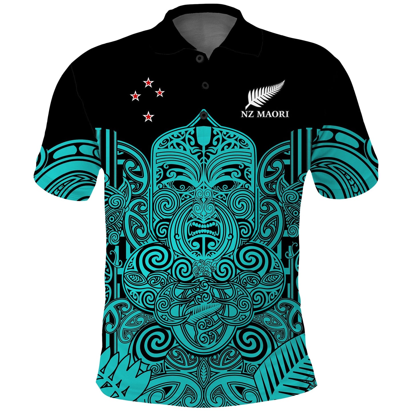 New Zealand Tiki Rugby Polo Shirt NZ Maori Koru Pattern Ver.02
