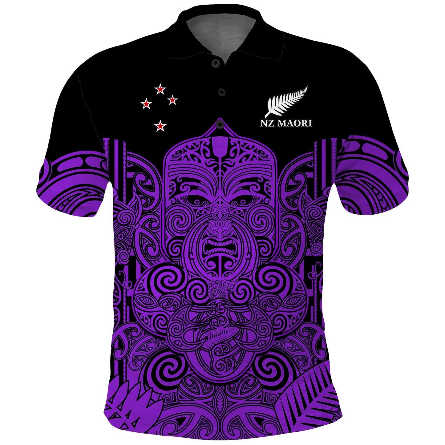 New Zealand Tiki Rugby Polo Shirt NZ Maori Koru Pattern Ver.04
