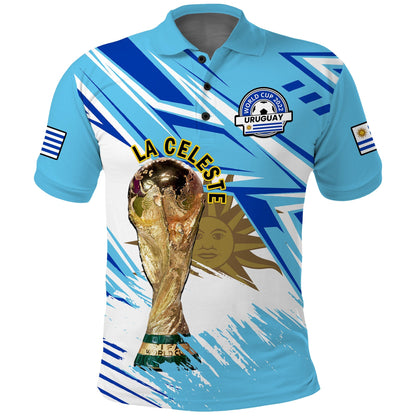 Uruguay Football Polo Shirt La Celeste WC 2022 Sporty Style