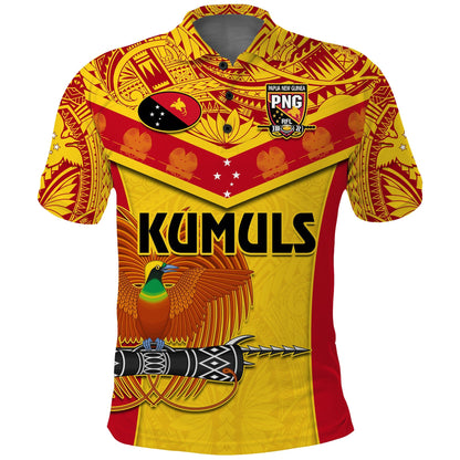 Papua New Guinea Rugby Polo Shirt PNG Kumuls Bird Of Paradise Yellow