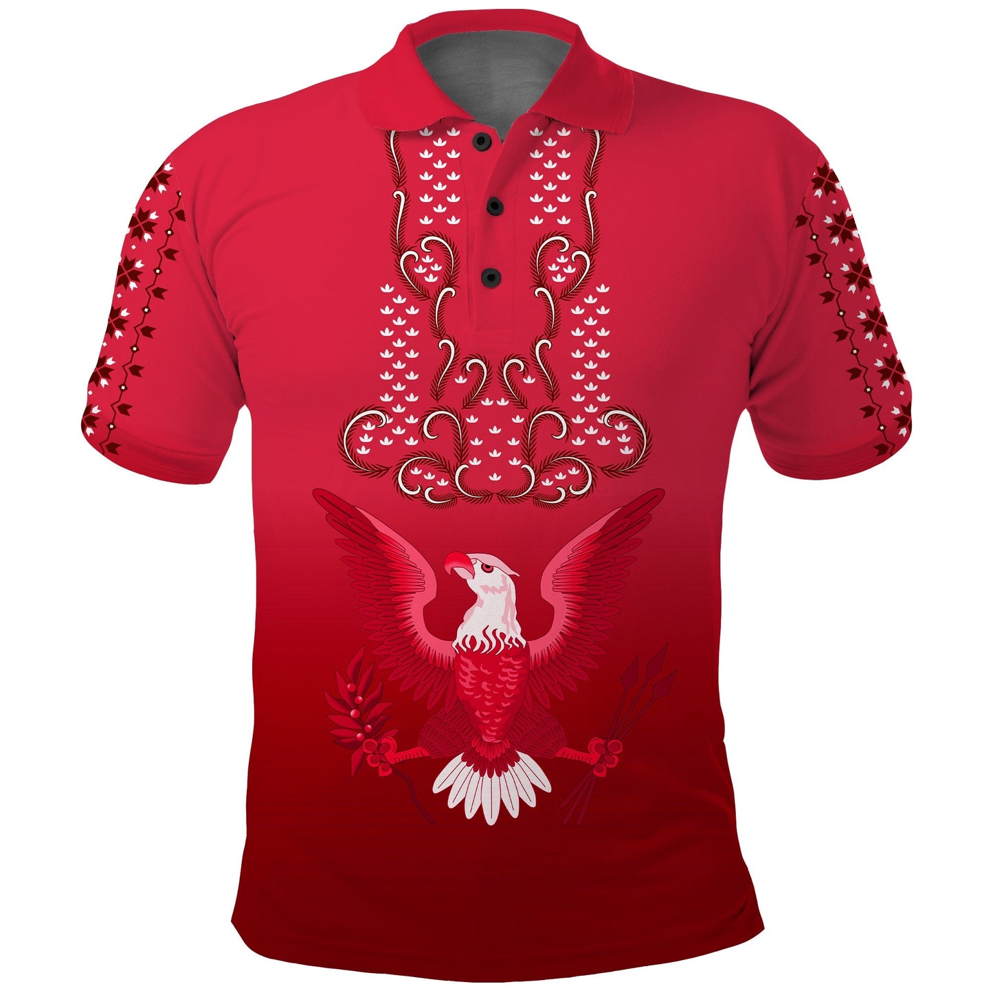 Custom Personalised Philippines Polo Shirt Sun Filipino Red Barong
