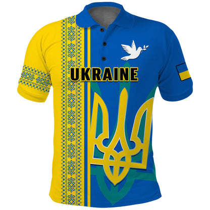Ukraine Unity Day Polo Shirt Folk Ukrainian Coat Of Arms