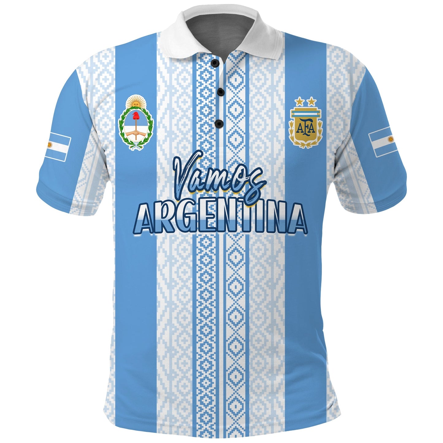 (Custom Text and Number) Argentina Football Polo Shirt Champions World Cup Gaucho Vamos
