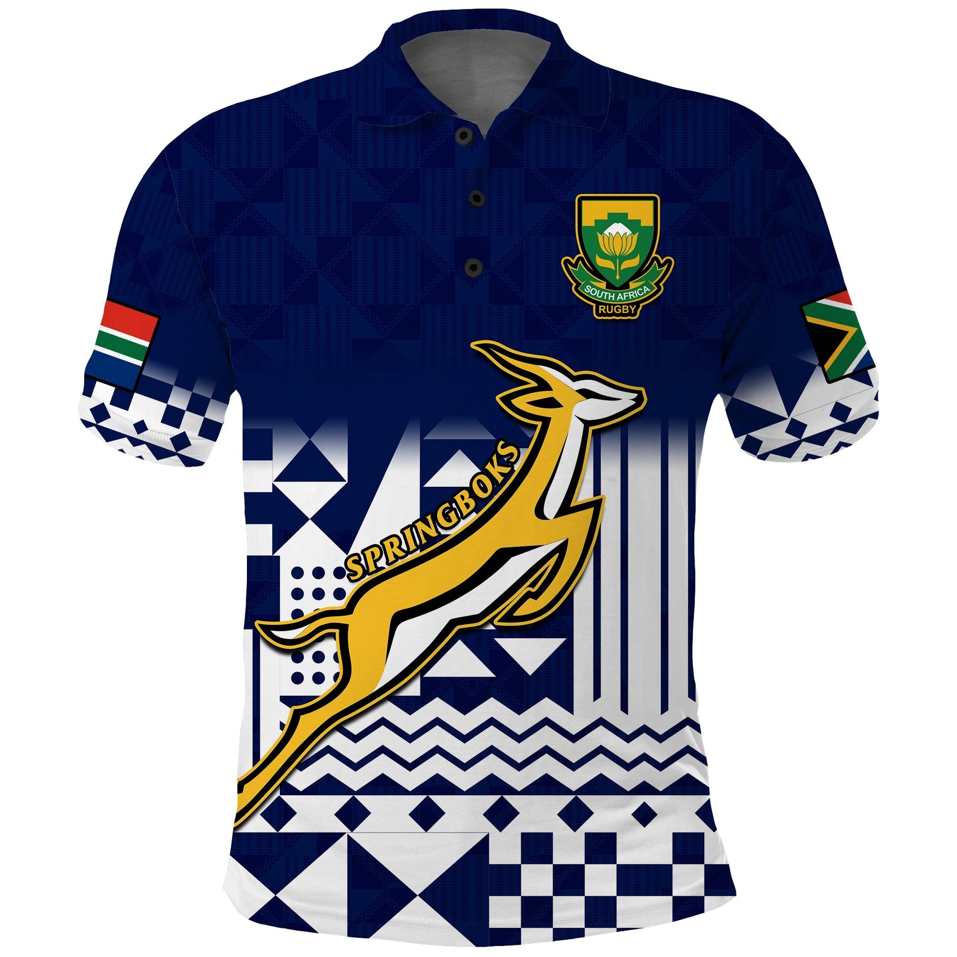 South Africa Rugby Polo Shirt Outgoing Tour Go Springboks