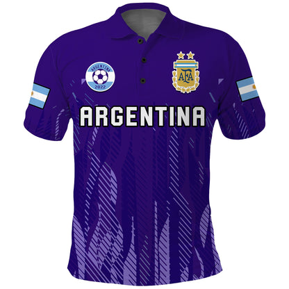 (Custom Text And Number) Argentina Football Polo Shirt Vamos La Albiceleste 2022 Newest Style