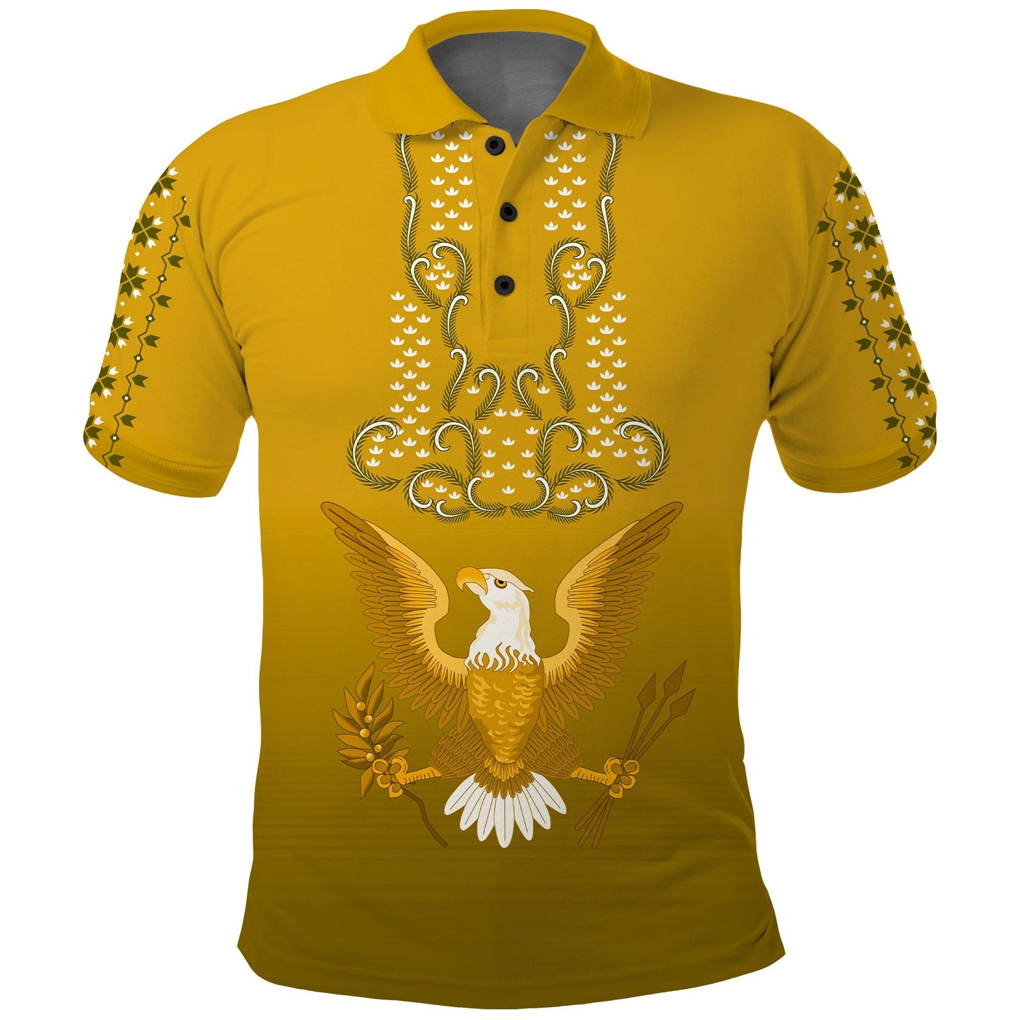Custom Personalised Philippines Polo Shirt Sun Filipino Gold Barong