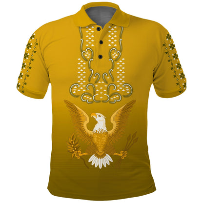 Custom Personalised Philippines Polo Shirt Sun Filipino Gold Barong