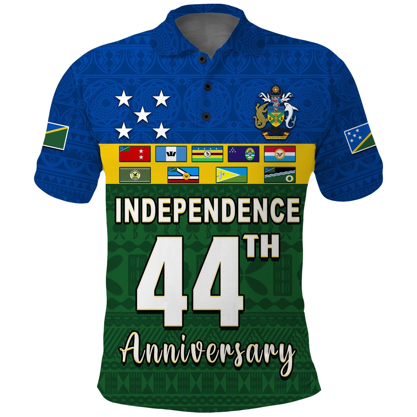 Solomon Islands National Day Polo Shirt Independence Day Tapa Pattern