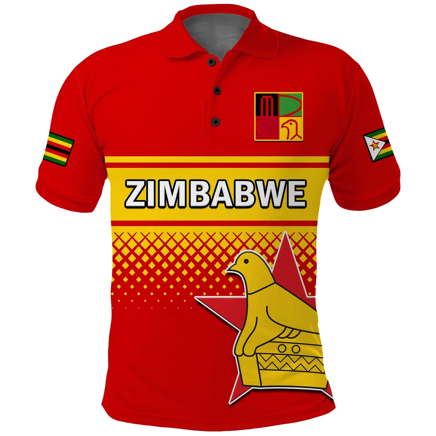 (Custom Text And Number) Zimbabwe Cricket Polo Shirt The Chevrons ODI Style