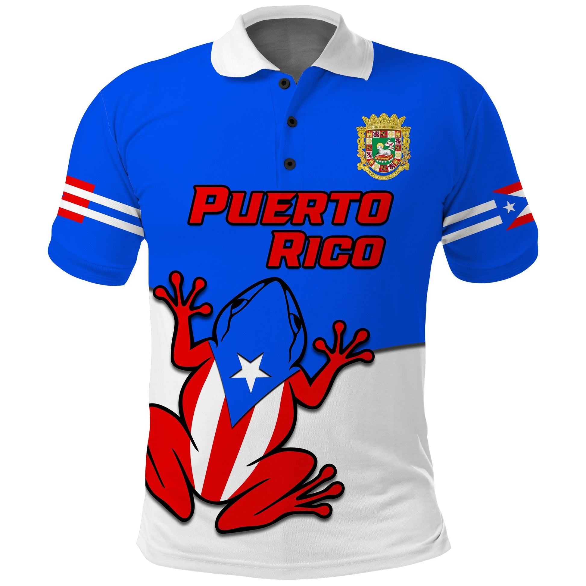 Custom Puerto Rico Polo Shirt Coqui Frog Simple Style