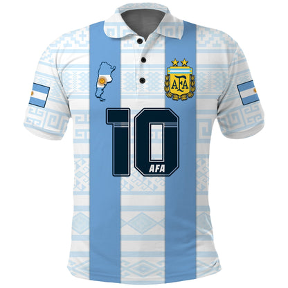 (Custom Text And Number) Argentina Polo Shirt Football 2022 Vamos La Albiceleste