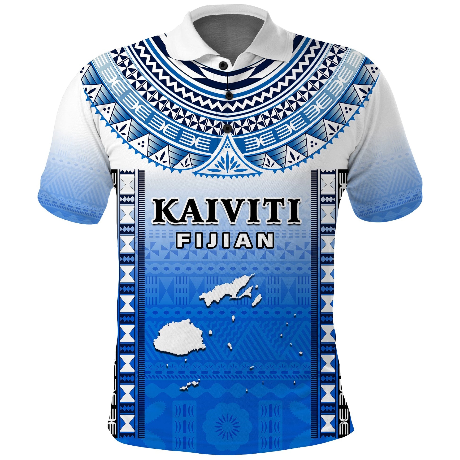 Fiji Polo Shirt Kaiviti Fijian Special Tapa Pattern