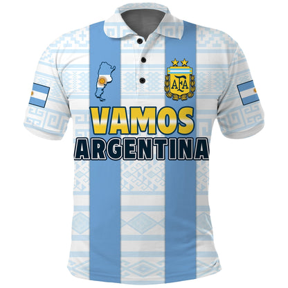 Argentina Polo Shirt Football 2022 Vamos La Albiceleste