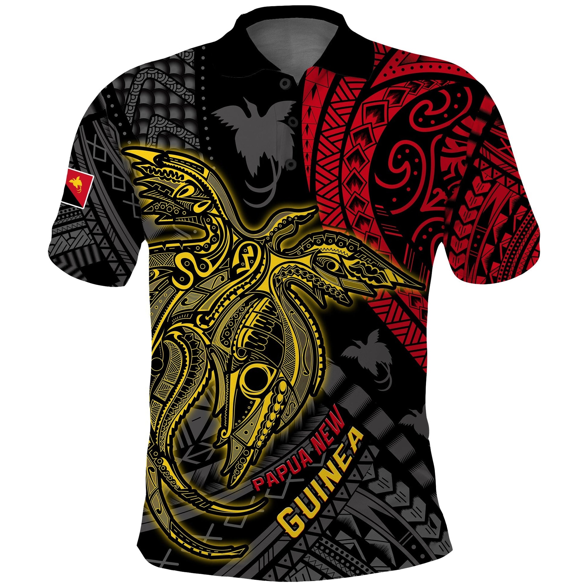 Papua New Guinea Polo Shirt Raggiana Birds Of Paradise Happy 47th Independence Day