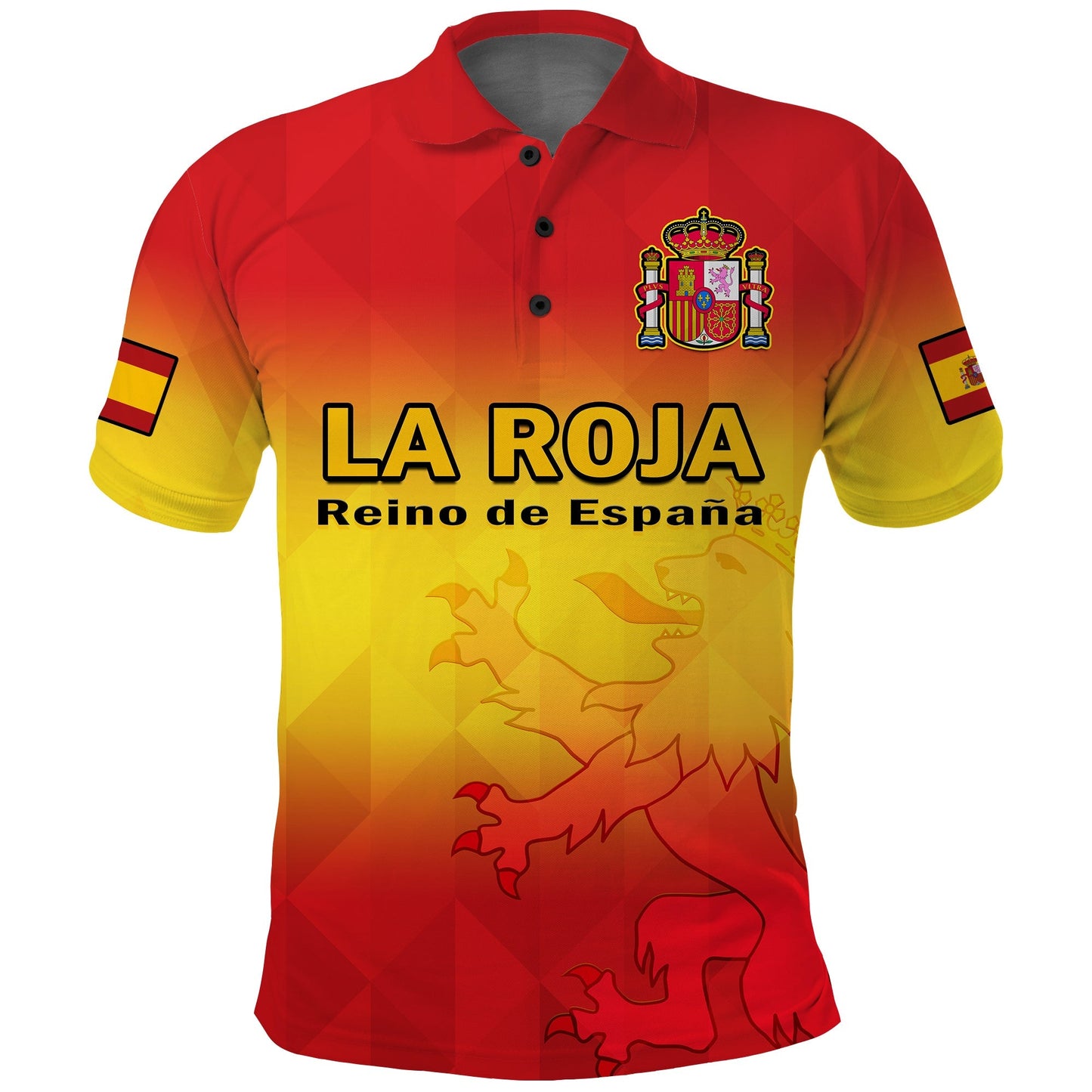 (Custom Text And Number) Spain Football Polo Shirt La Roja Football 2022