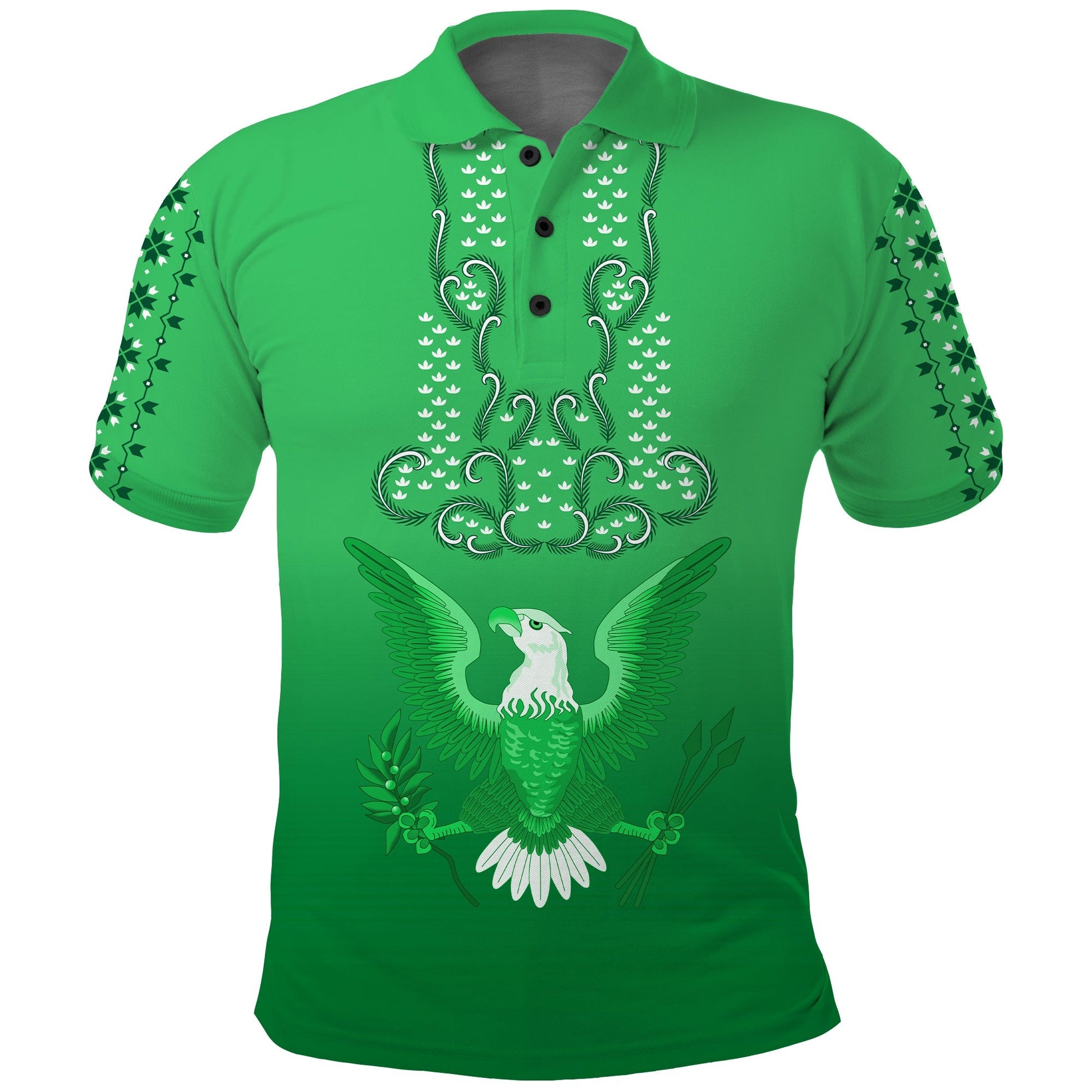 Philippines Polo Shirt Sun Filipino Green Barong