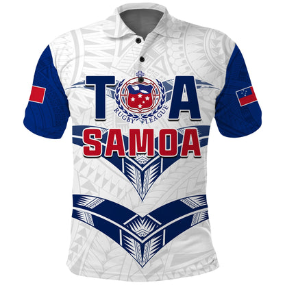 Toa Samoa Rugby Polo Shirt Siamupini Proud White