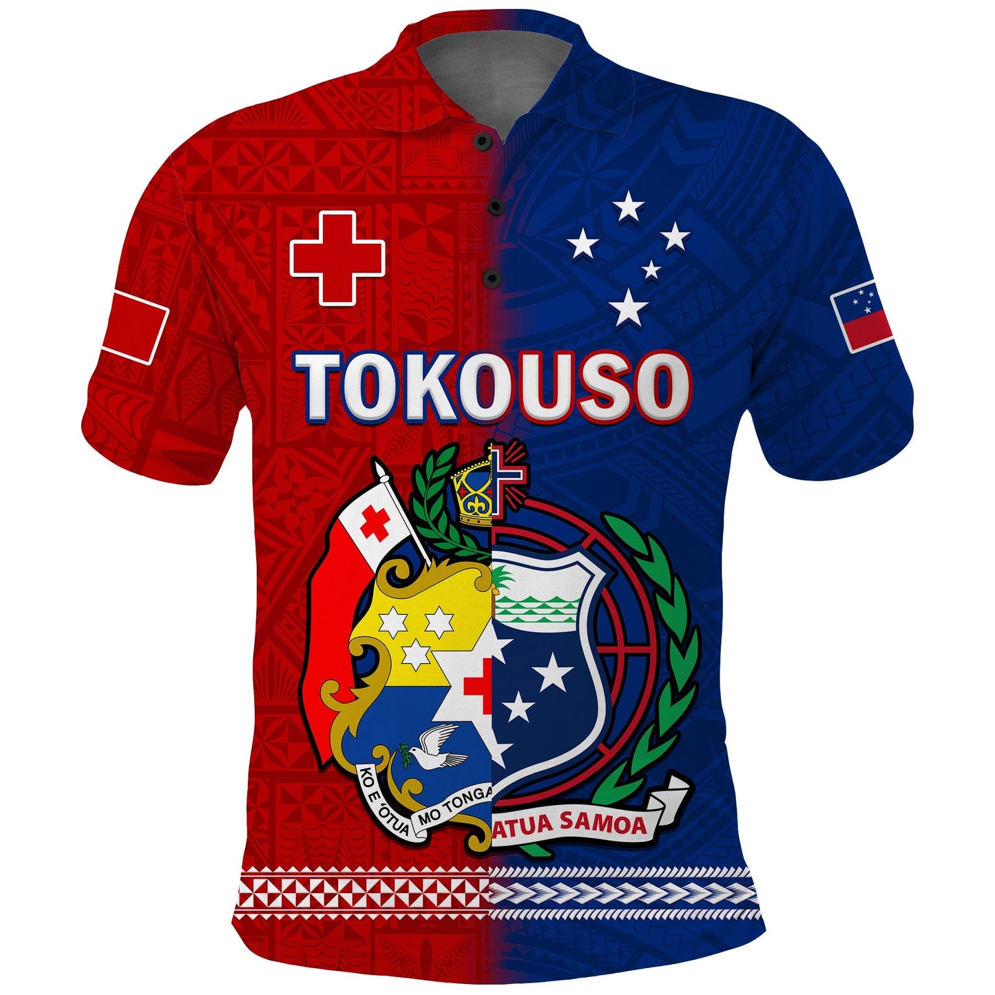 TokoUso Polo Shirt Tonga and Samoa United We Stand Divided We Fall