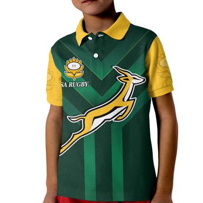 South Africa Rugby Polo Shirt Springboks King Protea Go Bokke