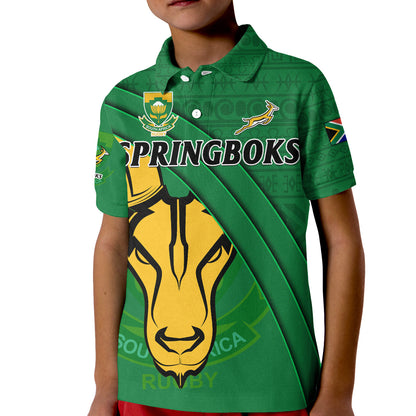 South Africa Rugby Polo Shirt Bokke Springbok With African Pattern Stronger Together