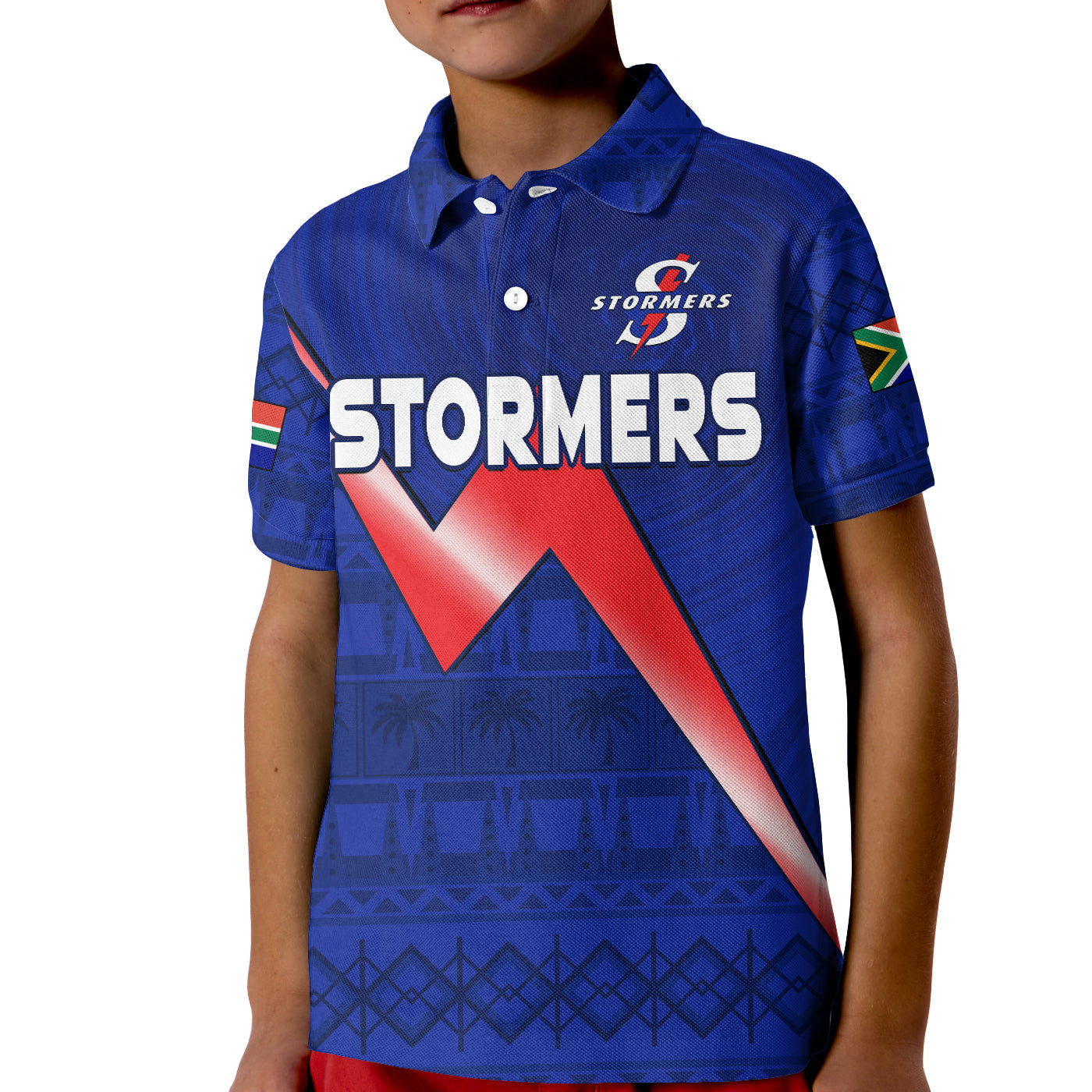 Stormers South Africa Rugby Polo Shirt We Are The Champions URC African Pattern