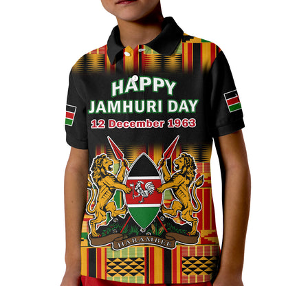 Kenya Polo Shirt Happy Jamhuri Day Kenyan Pattern