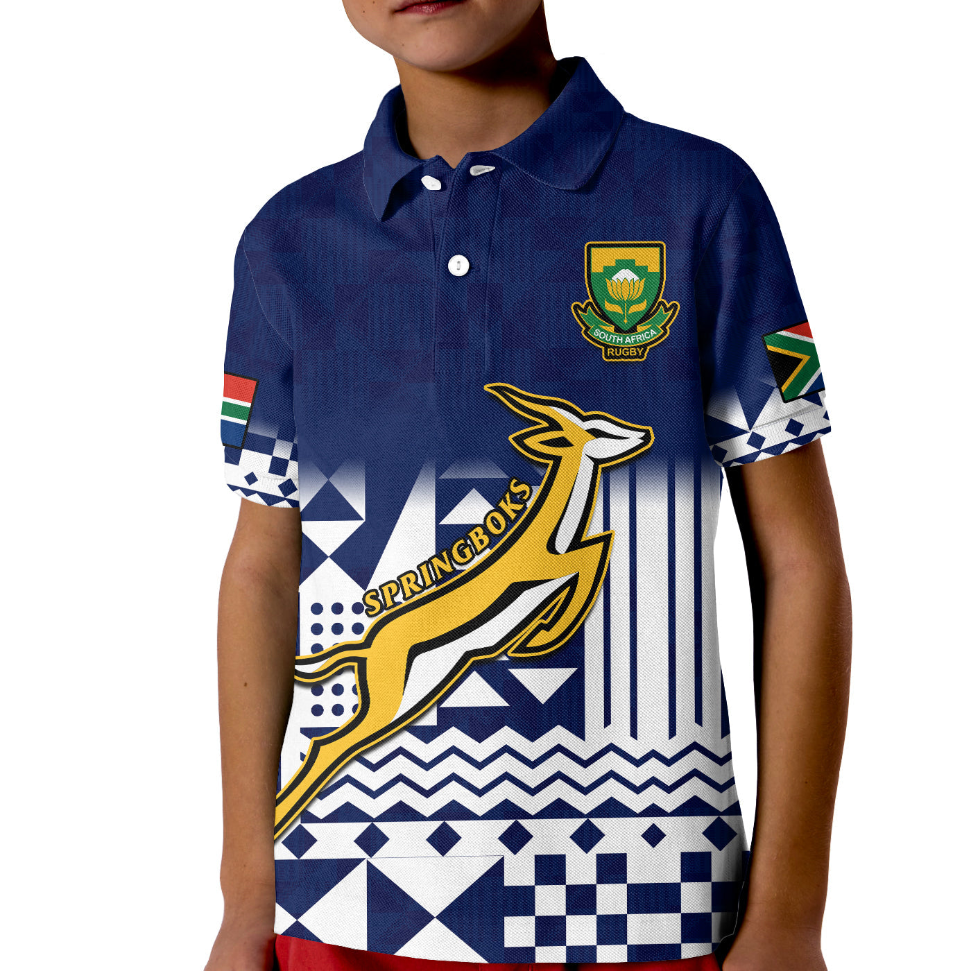 South Africa Rugby Polo Shirt Outgoing Tour Go Springboks