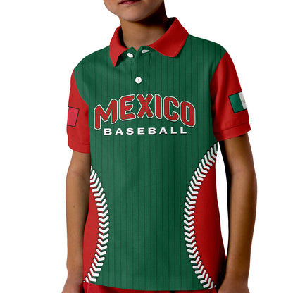 (Custom Text And Number) Mexico Polo Shirt Baseball Sporty Style