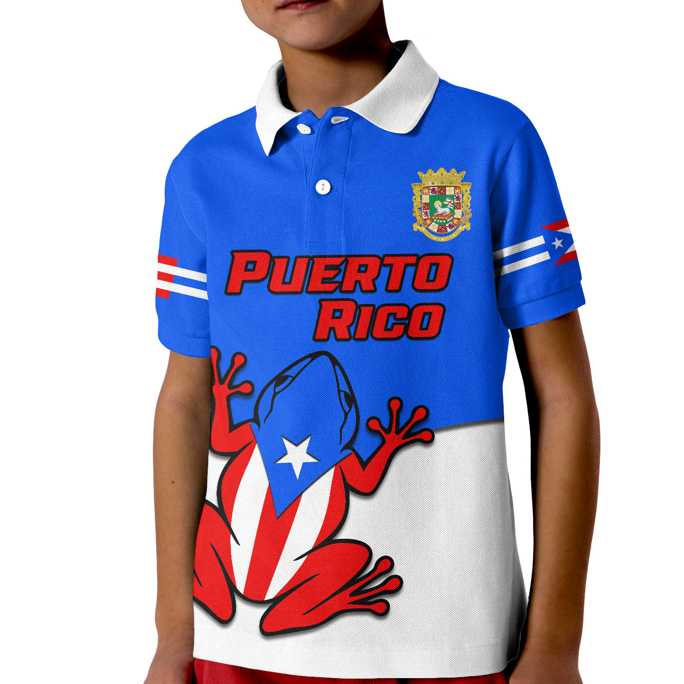 Custom Puerto Rico Polo Shirt Coqui Frog Simple Style