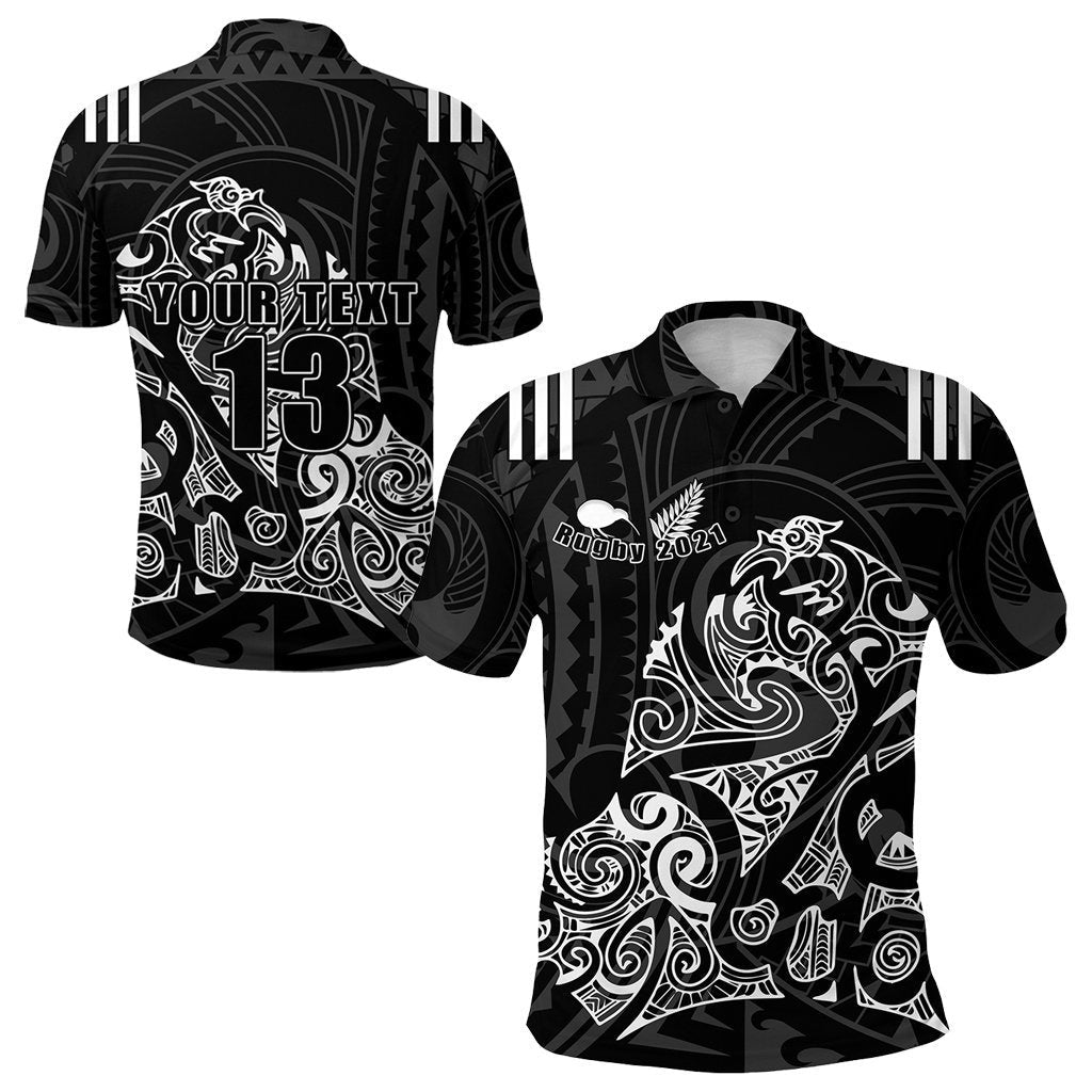 Custom Personalised Aotearoa Super Rugby Polo Shirt Maori Kiwi - Custom Text and Number