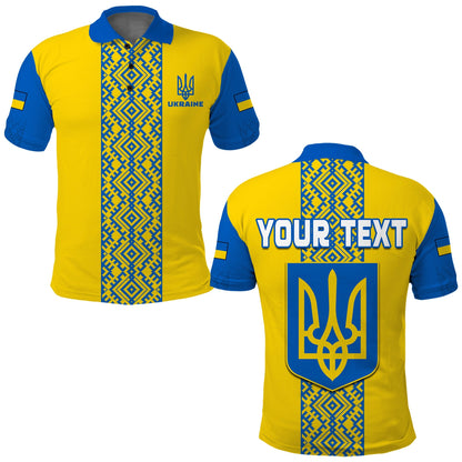 Custom Ukraine Polo Shirt Ukrainian Pattern