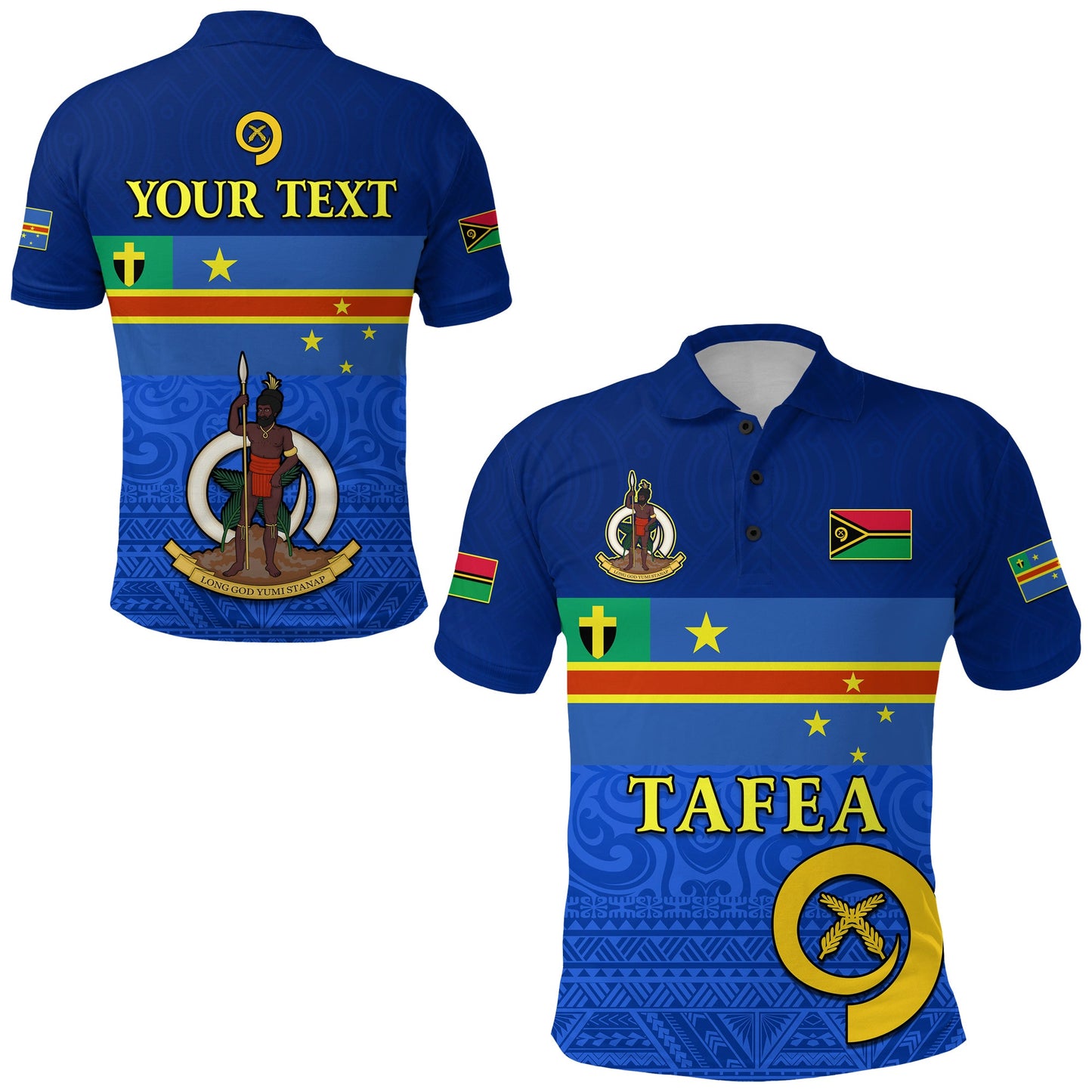 Custom Personalised Tafea Province Polo Shirt Vanuatu Proud