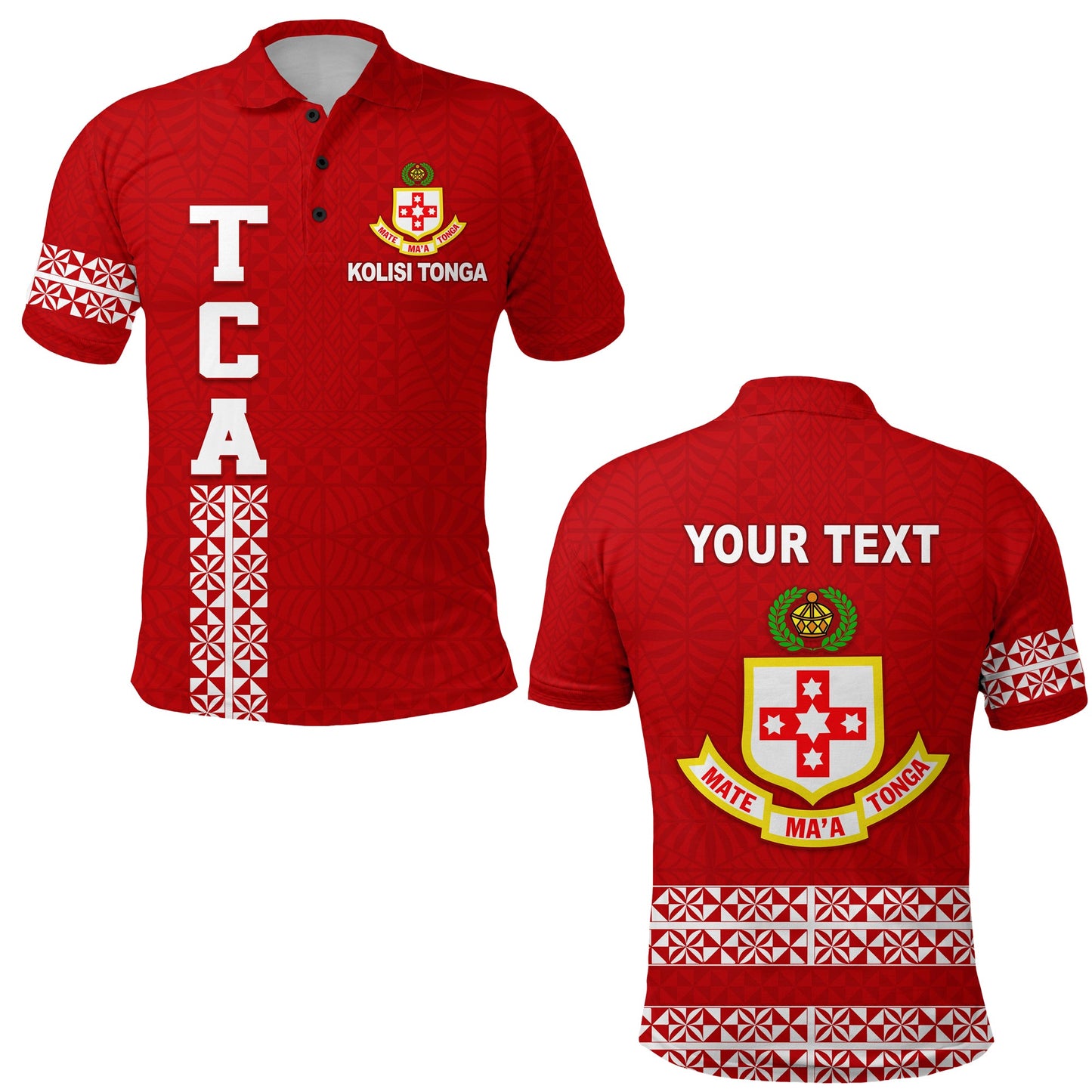 Custom Personalised Kolisi Tonga Polo Shirt - TCA
