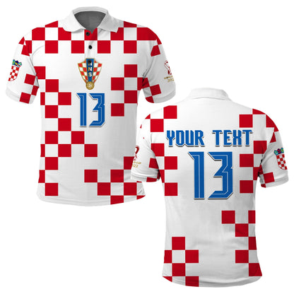 (Custom Text And Number) Croatia Football Polo Shirt World Cup Champions 2022 Hrvatska