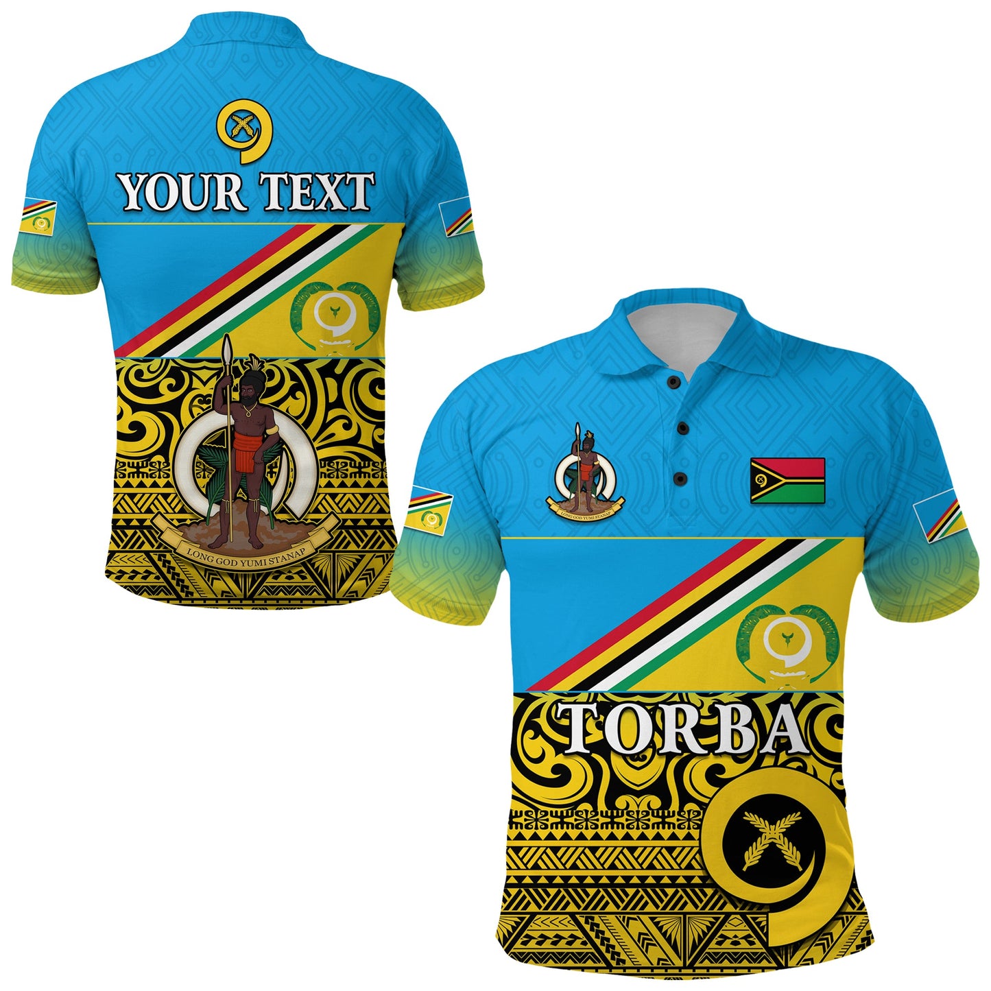 Custom Personalised Torba Province Polo Shirt Vanuatu Proud