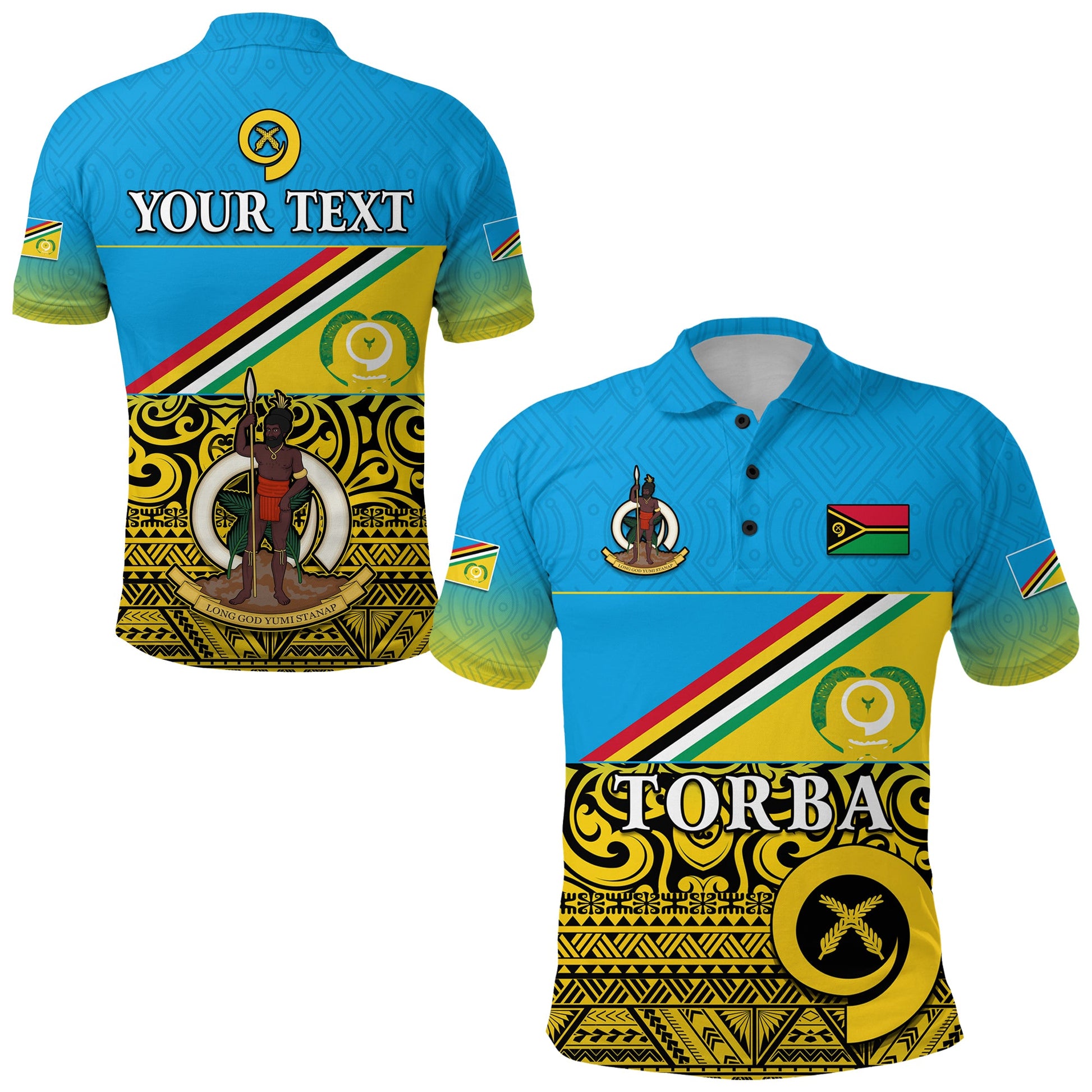 Custom Personalised Torba Province Polo Shirt Vanuatu Proud