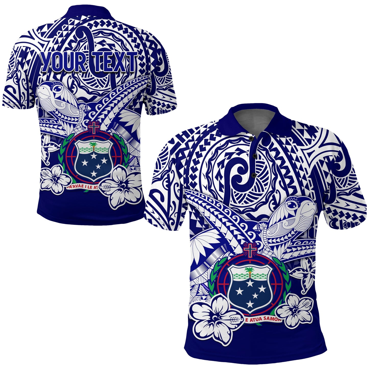 Custom Personalised Samoa Polynesian Polo Shirt Samoan Loved Turtles