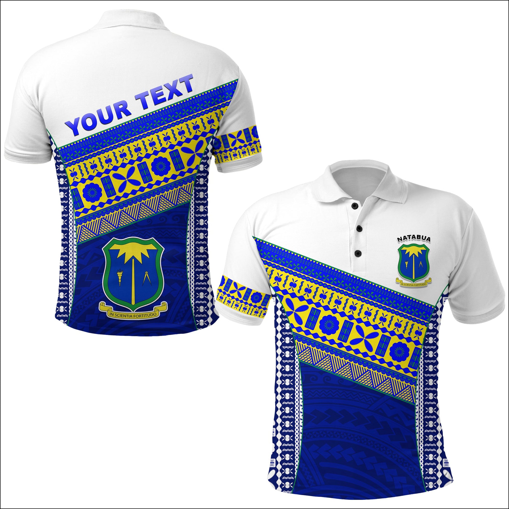 Custom Personalised Natabua High School Fiji Polo Shirt - NHS Polynesian