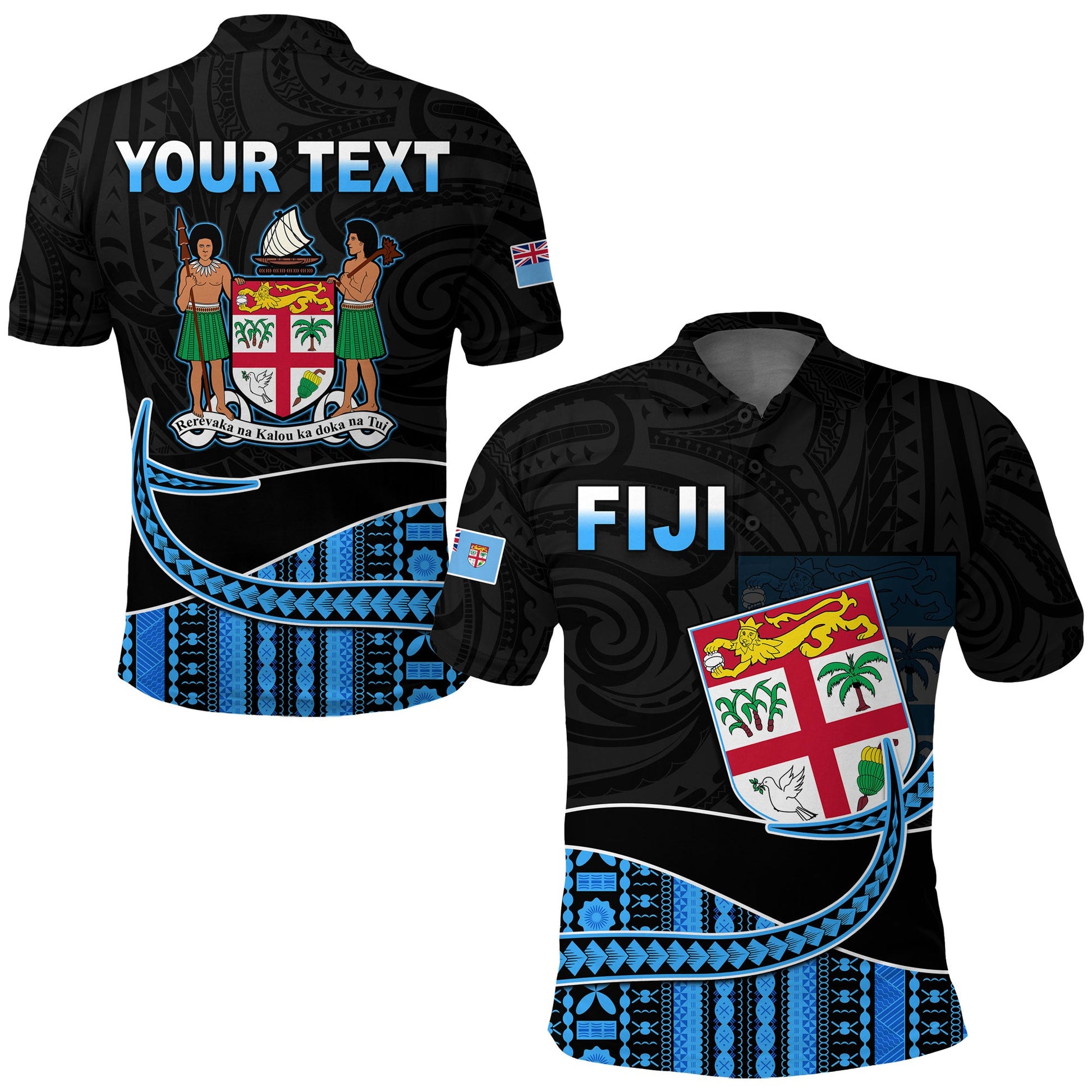 Custom Personalised Fiji Polynesian Polo Shirt Featured Fijian Lovers