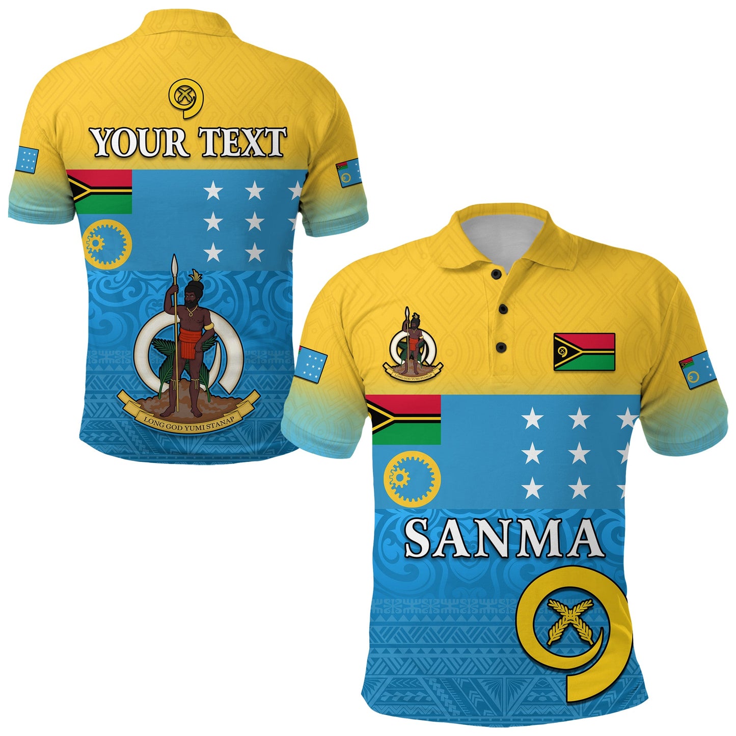 Custom Personalised Sanma Province Polo Shirt Vanuatu Proud