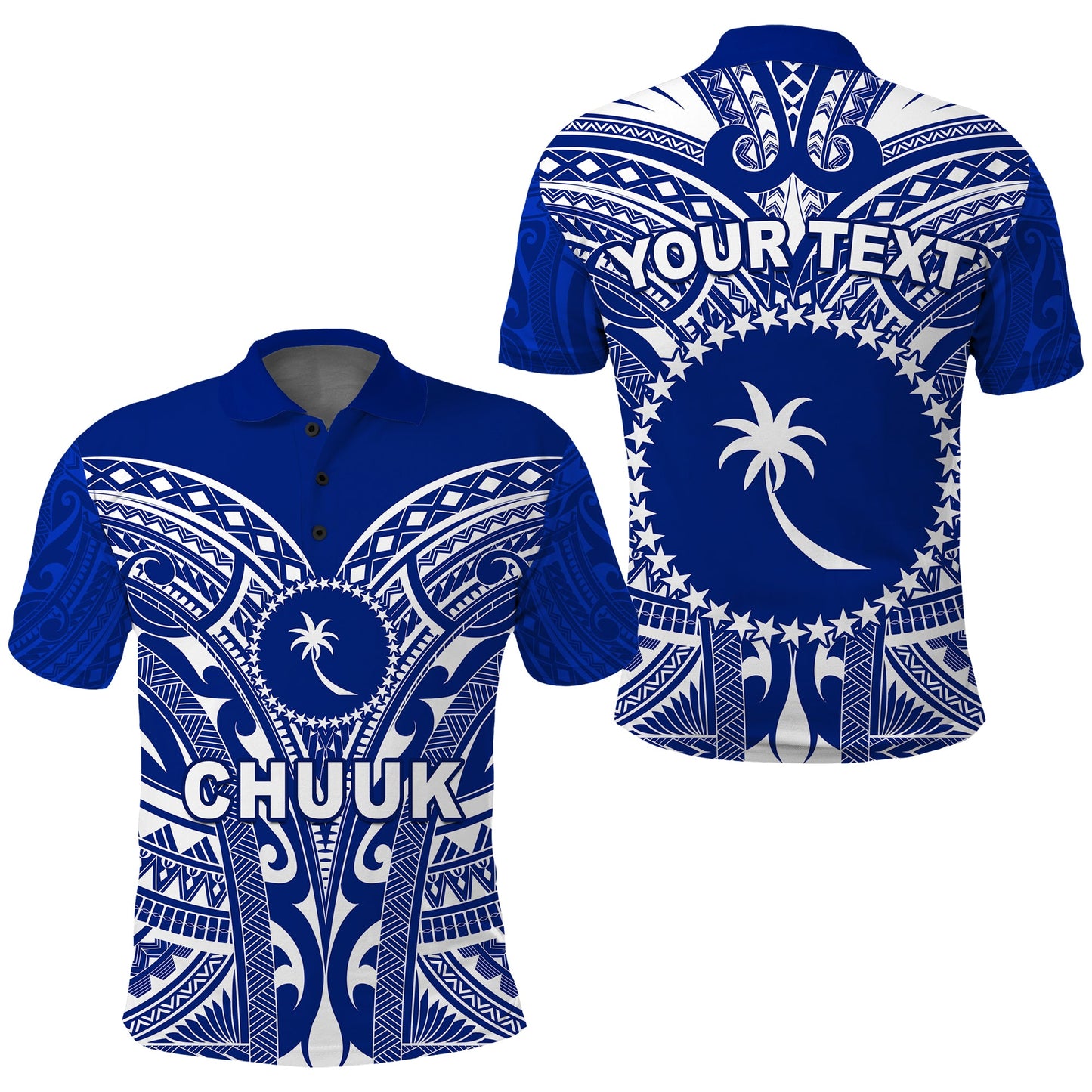 Custom Personalised Chuuk Polo Shirt Micronesia Simple Pattern