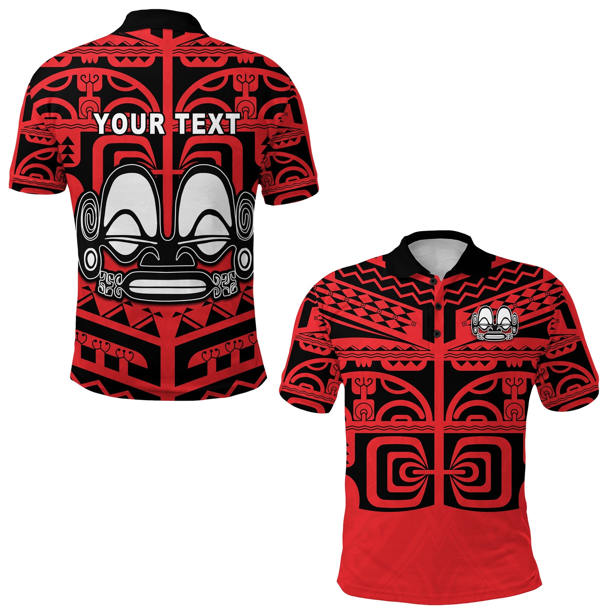 Custom Personalised Marquesas Islands Polo Shirt - Marquesas Tattoo