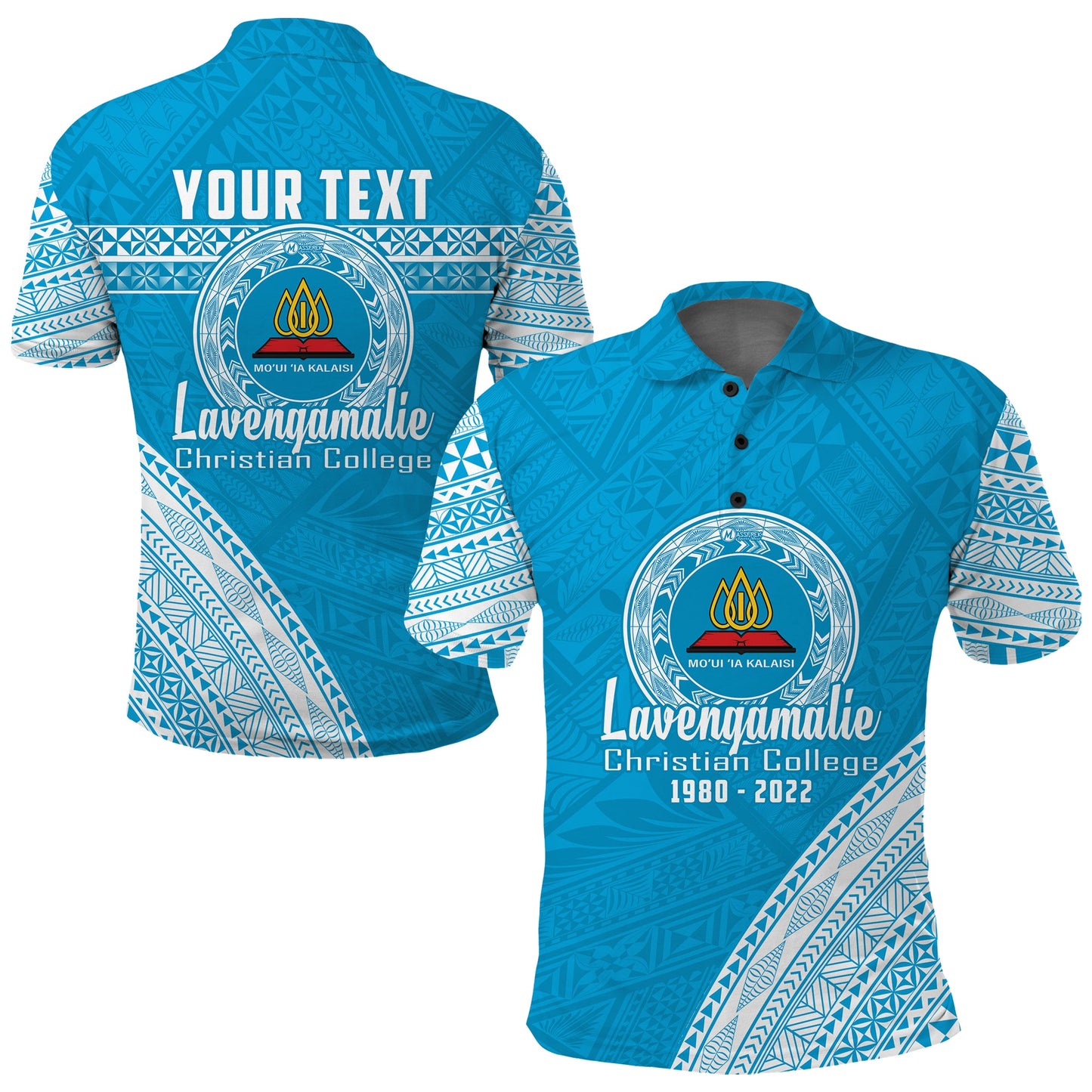Custom Personalised Lavengamalie College Tonga Polo Shirt Happy 42nd Anniversary