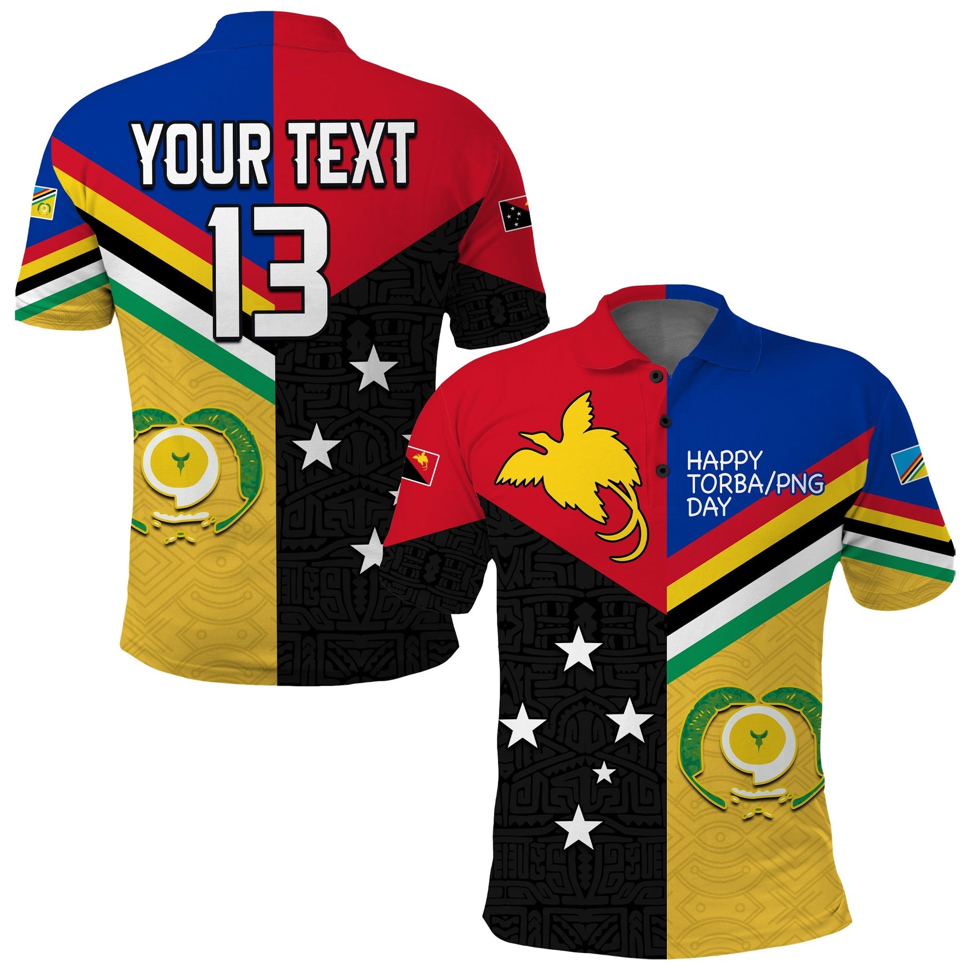 Custom Text and Number Torba PNG Day Polo Shirt 2022 Simple Polynesia