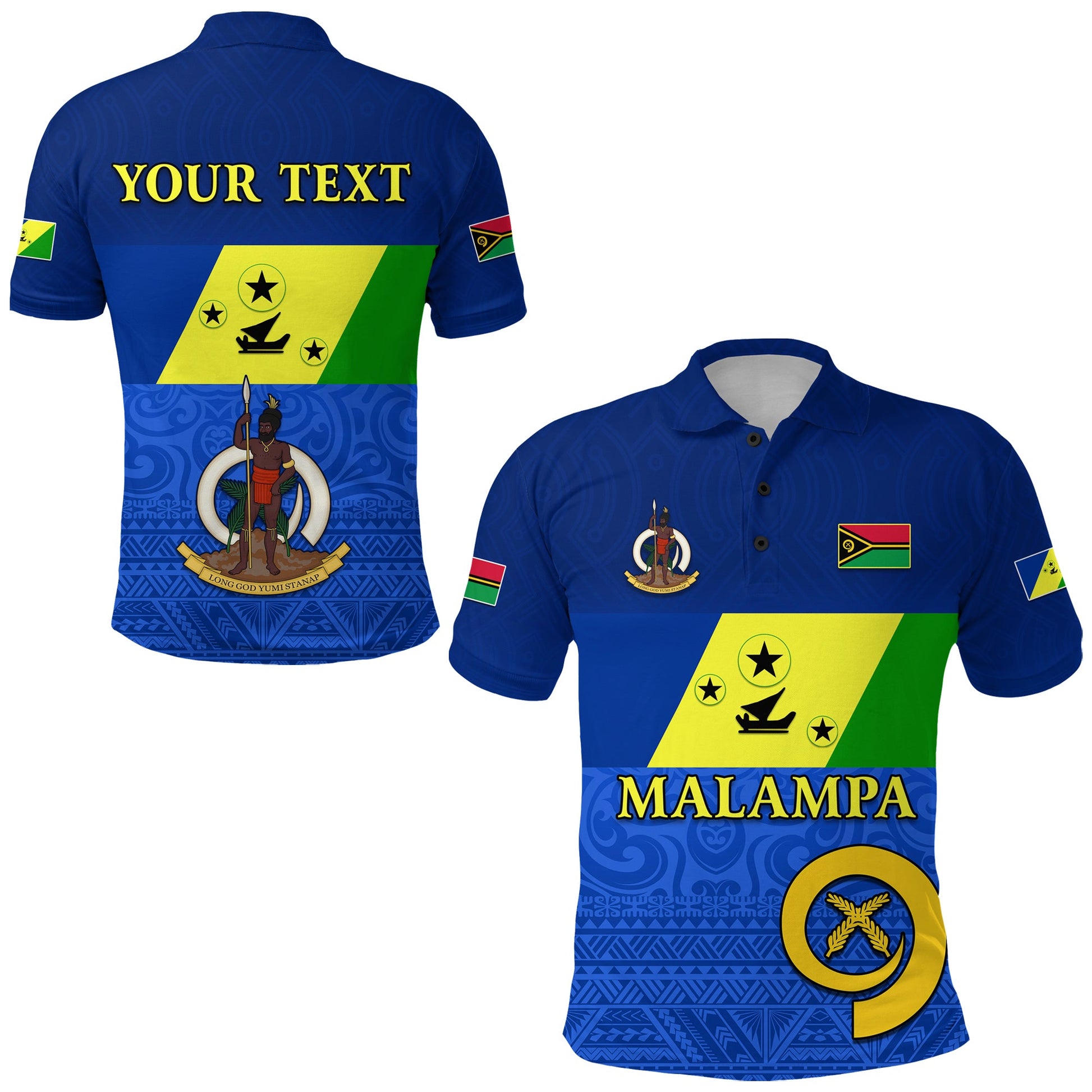 Custom Personalised Malampa Province Polo Shirt Vanuatu Proud