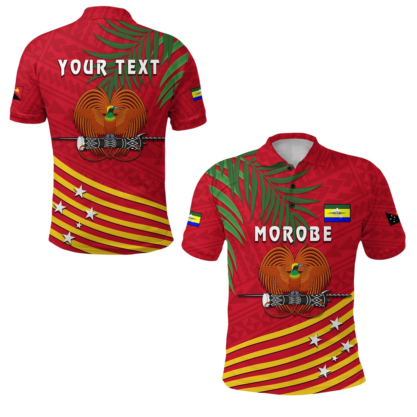 Custom Personalised Morobe Province Polo Shirt Coconut PNG