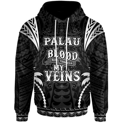 Palau Hoodie Blood Runs Through My Veins Style Black