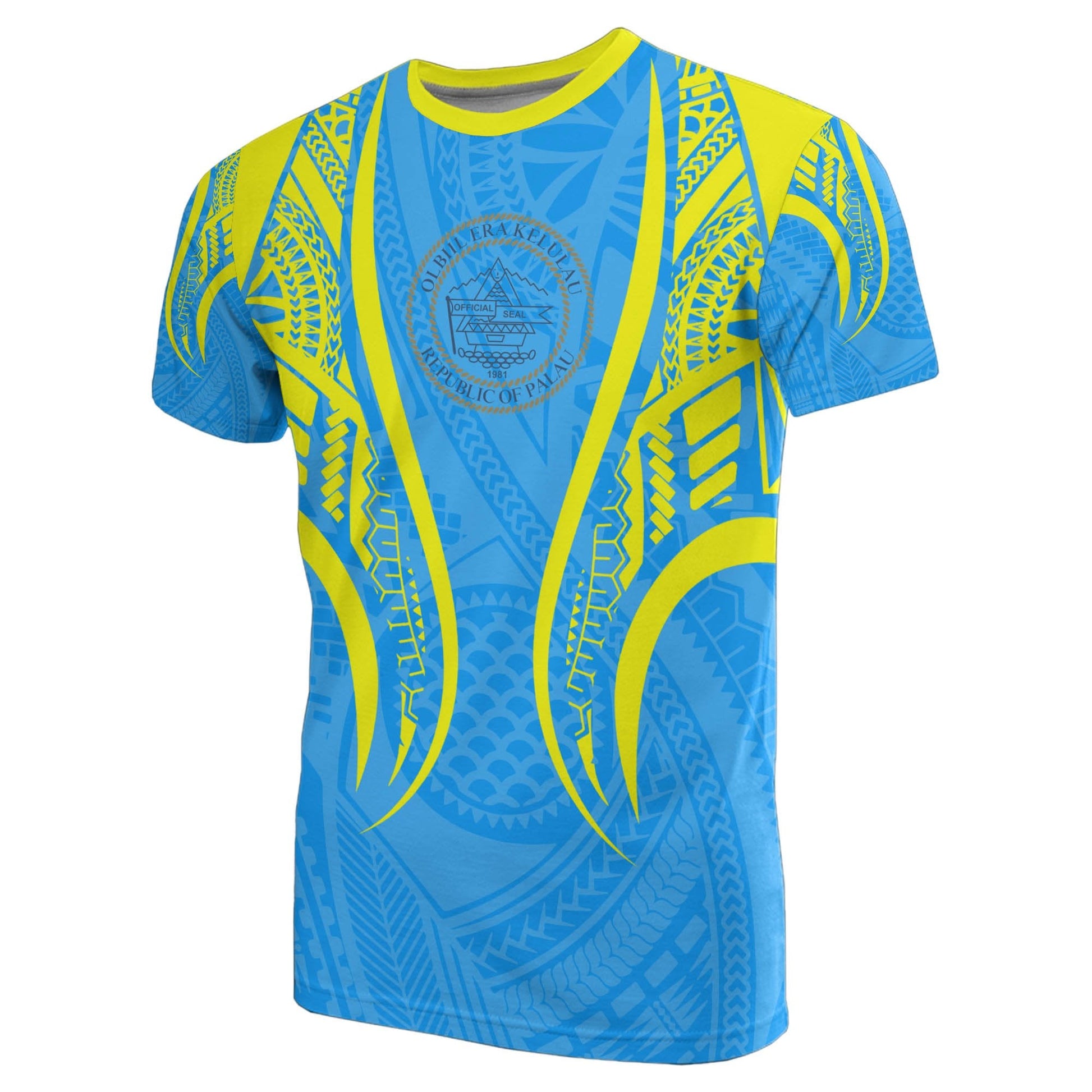 Palau T Shirt Palau Seal Polynesian Stylized