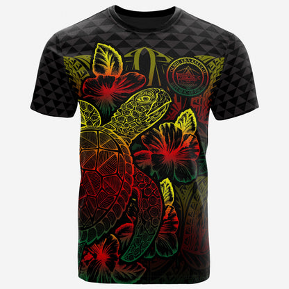 Palau T - Shirt - Palau Seal Turtle Hibiscus Reggae